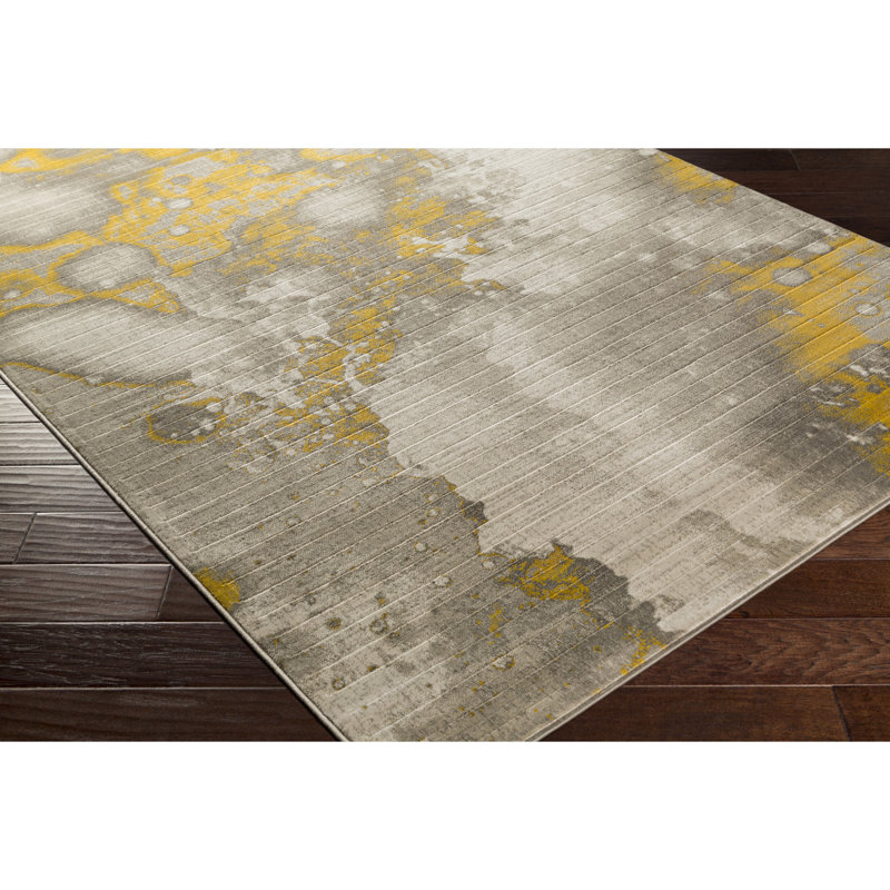 Trent Austin Design Chartwell Light Gray/Gold Area Rug & Reviews Wayfair